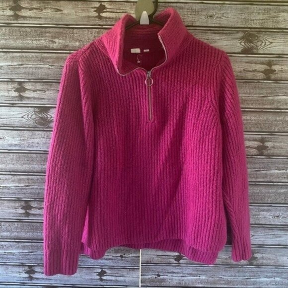 Gap Women's 1/4-Zip Pullover Sweater‎ Size M - Picture 1 of 8